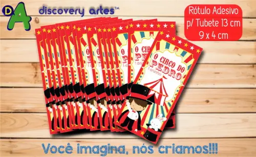 Rótulo Adesivo Tubete Circo