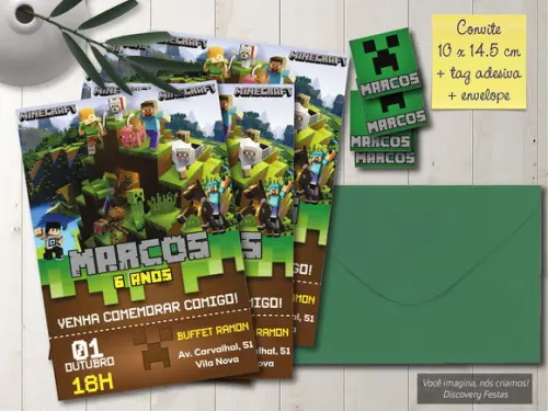 Convite Minecraft