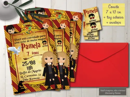 Convite Harry Potter Hermione