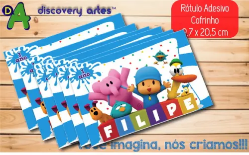 Rótulo Adesivo Cofrinho Pocoyo