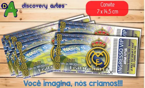 Convite Ingresso Real Madrid