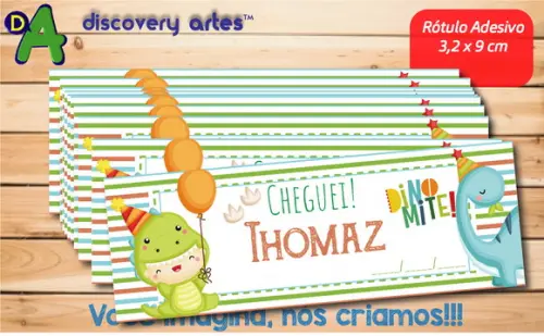 Rótulo Adesivo Dino Baby