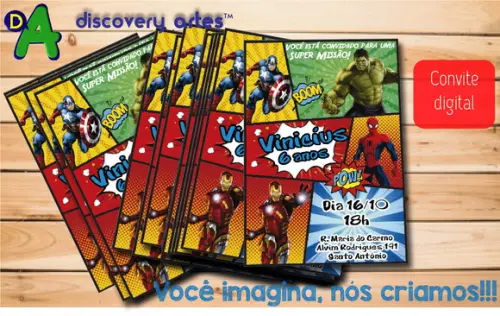 Convite Digital Super Herois