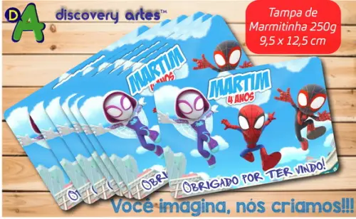 Tampa de Marmitinha Spidey e Seus Amigos