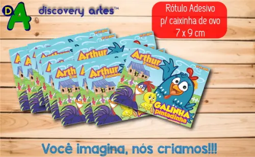 Rótulo Adesivo Caixa de Ovo Galinha Pintadinha