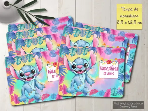 Tampa de Marmitinha Stitch