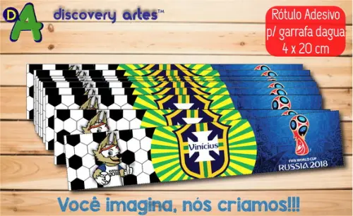 Rótulo Adesivo Garrafa D'agua Futebol