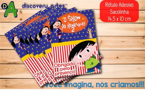 Rótulo Adesivo Sacola Show da Luna