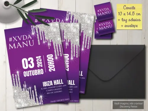 Convite Euphoria Roxo