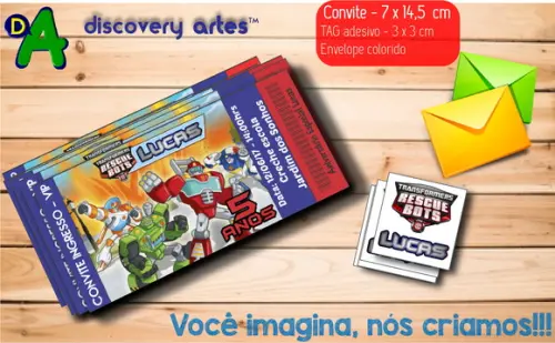 Convite Ingresso Transformers Rescue Bots