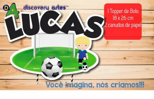 Topper de Bolo Futebol
