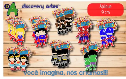 Aplique Tubete Super Herois