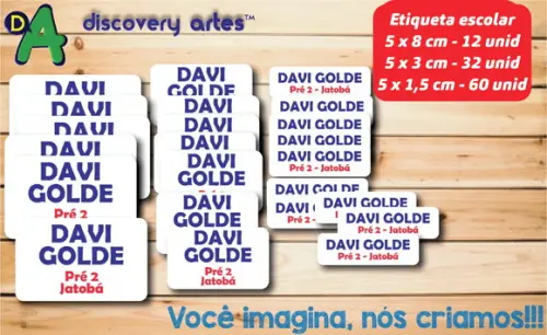 Etiqueta Escolar sem Tema (104 Etiquetas)