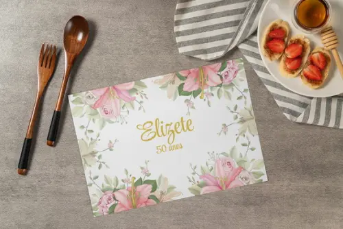 Jogo Americano Floral (descartável)