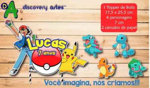 Topper de Bolo Pokemon