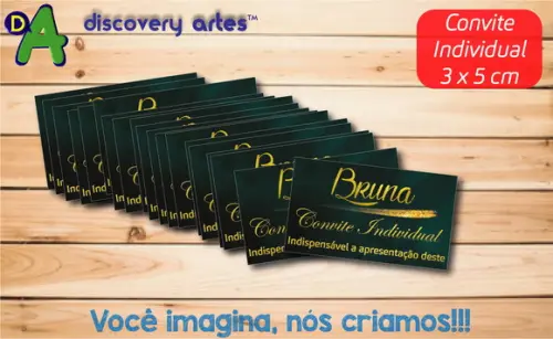 Convite Individual 15 Anos Verde com Dourado