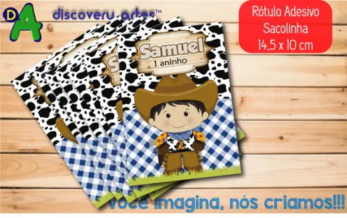 Rótulo Adesivo Sacola Fazendinha