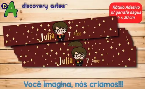 Rótulo Adesivo Garrafa D'agua Harry Potter Cute