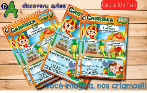 Convite Gibi Sitio do Pica Pau Amarelo
