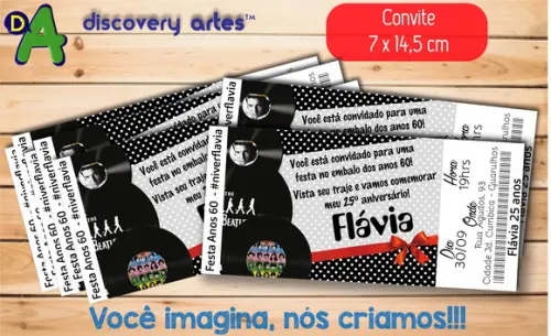 Convite ingresso anos 60