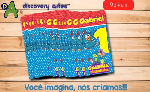 Rótulo Adesivo Tubete Galinha Pintadinha