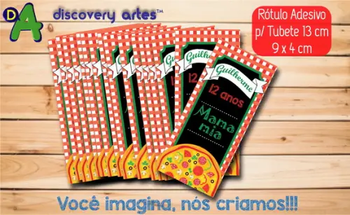 Rótulo Adesivo Tubete Pizza
