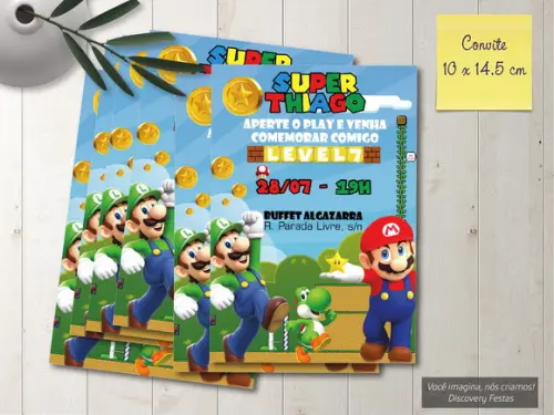 Convite Super Mario Bros
