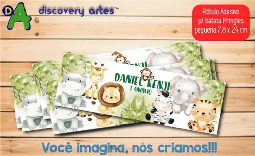 Rótulo Adesivo Batata Safari Aquarela