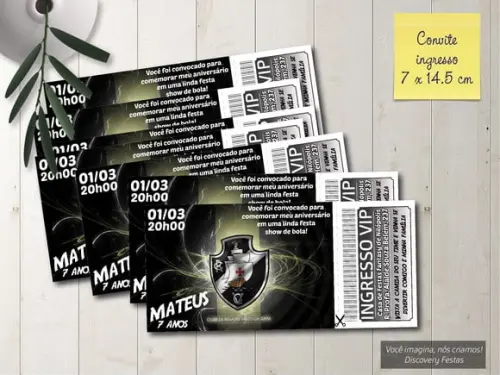 Convite Ingresso Time de Futebol