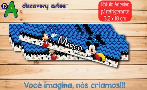 Rótulo Adesivo Refrigerante Mickey