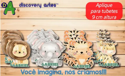 Aplique Tubete Safari Aquarela