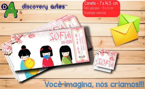 Convite Ingresso Kokeshi