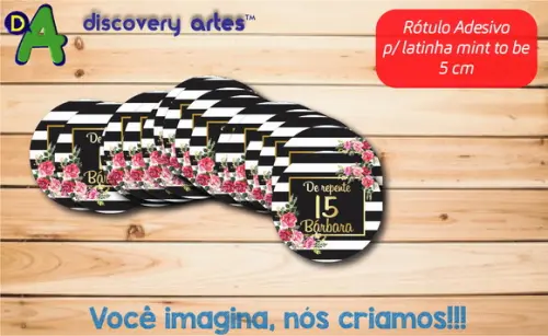 Rótulo Adesivo Latinha 15 Anos