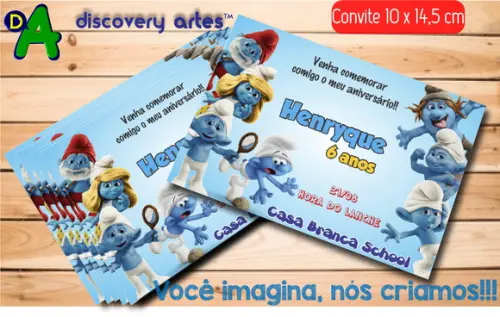Convite Smurfs