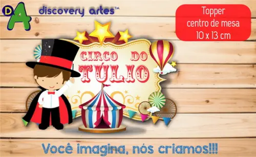 Aplique Centro de Mesa Circo