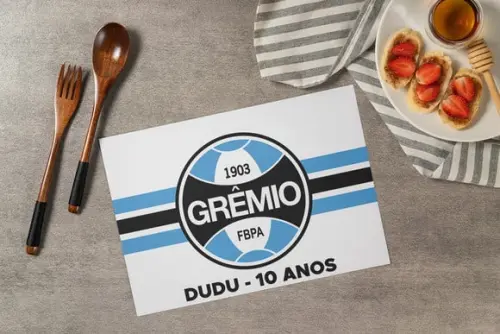 Jogo Americano Time de Futebol (descartável)