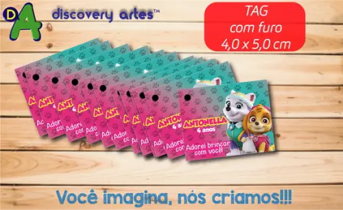 Tag Patrulha Canina Skye e Everest