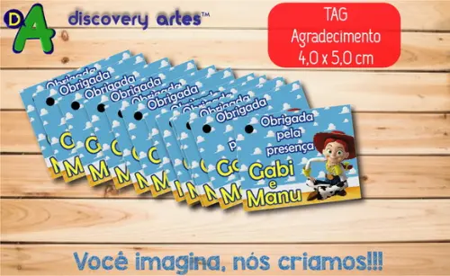 Tag Agradecimento Toy Story - Jessie