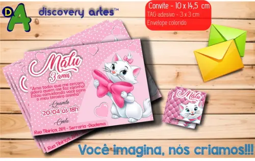 Convite Gatinha Marie