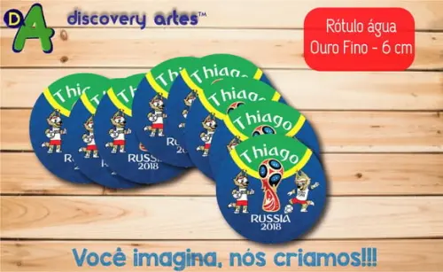 Rótulo Adesivo Água Ouro Fino Copa do Mundo