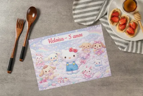 Jogo Americano Hello Kitty (descartável)