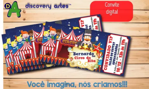 Convite Ingresso Digital Mundo Bita - Circo do Bita