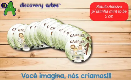 Rótulo Adesivo Latinha Safari Aquarela