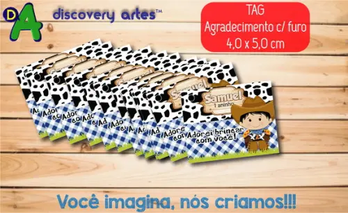 Tag Agradecimento Fazendinha