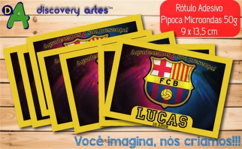 Rótulo Adesivo Pipoca de Microondas Barcelona