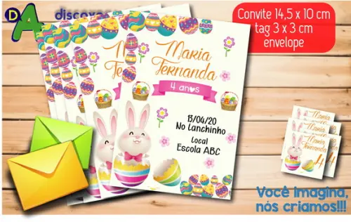 Convite Coelhinho da Pascoa