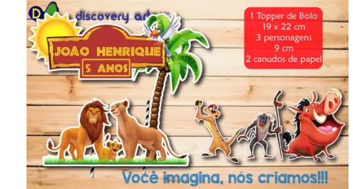 Topper de Bolo Rei Leão