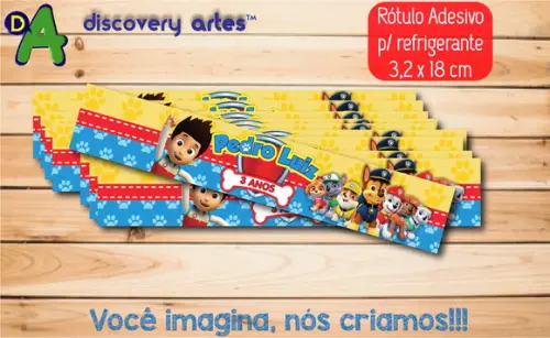 Rótulo Adesivo Refrigerante Patrulha Canina