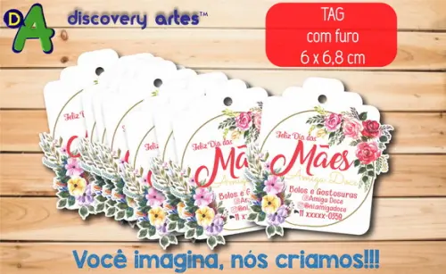 Tag com Furo Feliz Dia das Mães
