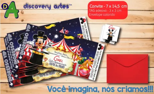 Convite Ingresso Circo do Mickey